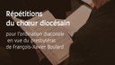 Ordination diaconale : répétitions du chœur diocésain