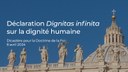Déclaration Dignitas Infinita sur la dignité humaine