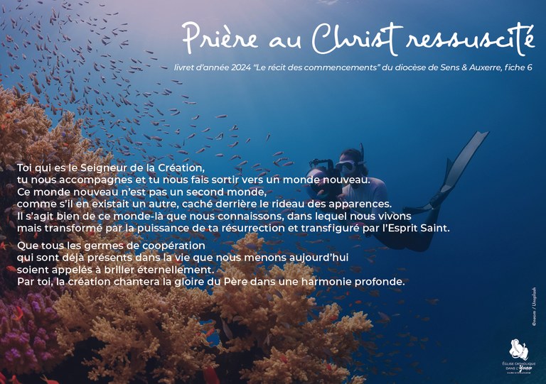 carte priere au Christ ressuscité FB
