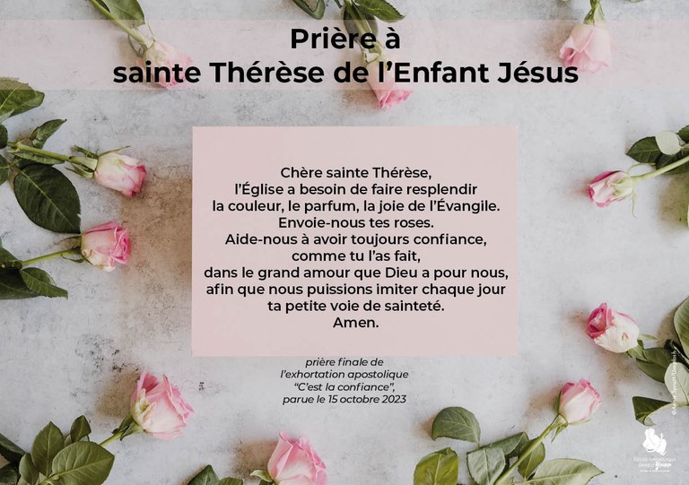 prière sainte thérèse FB