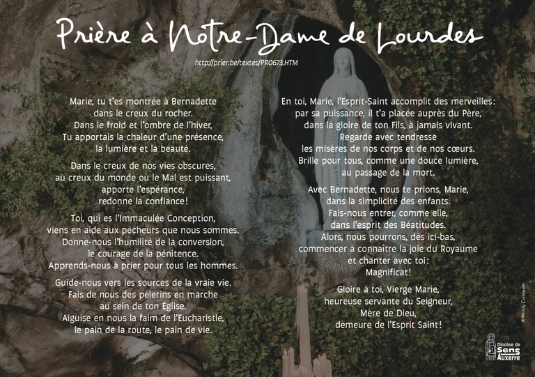 prière ND Lourdes