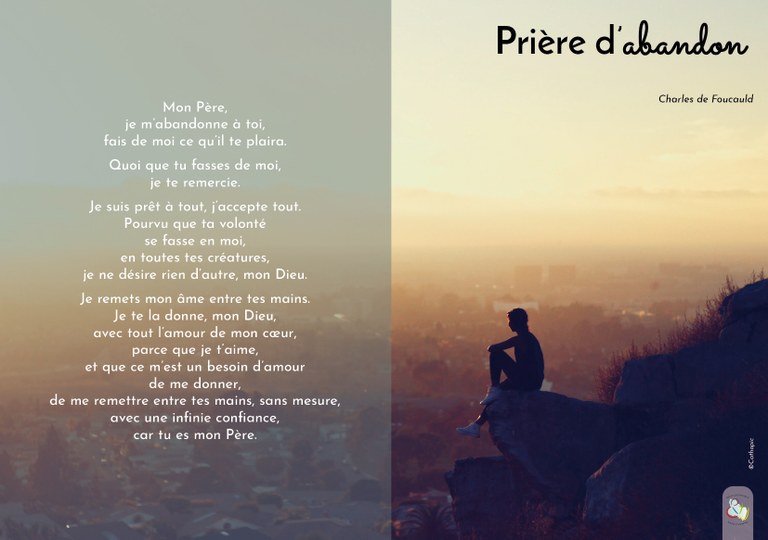prière abandon charles de Foucault FB
