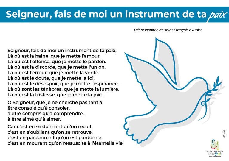 priere paix saint francois Assise