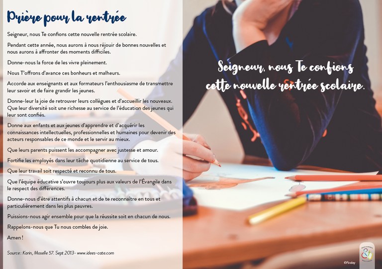 prière rentrée scolaire