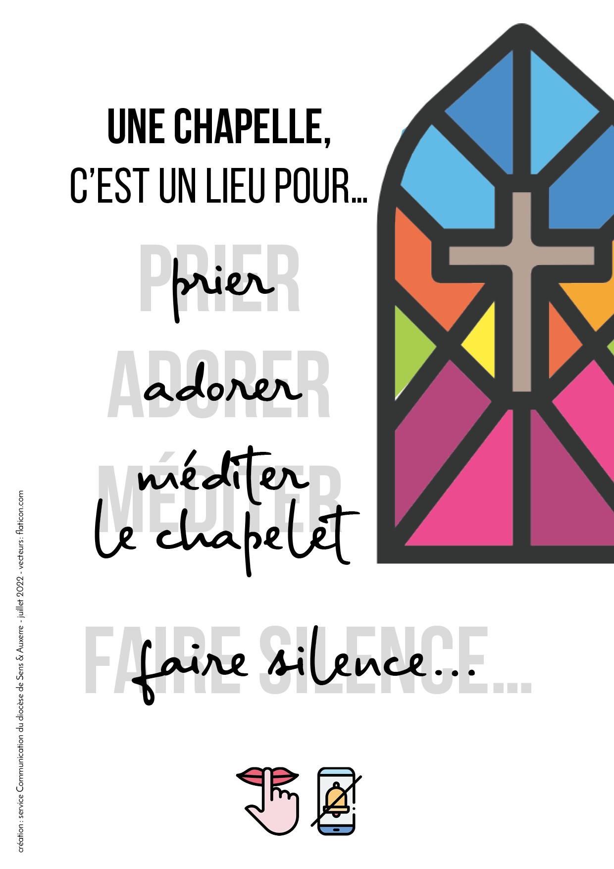 affiche silence chapelle