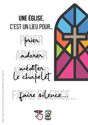 affiche silence église