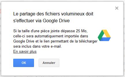 PJ volumineuse avec Gmail