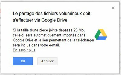 PJ volumineuse avec Gmail