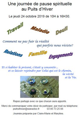 Pause Spirituelle du 24 octobre 2019