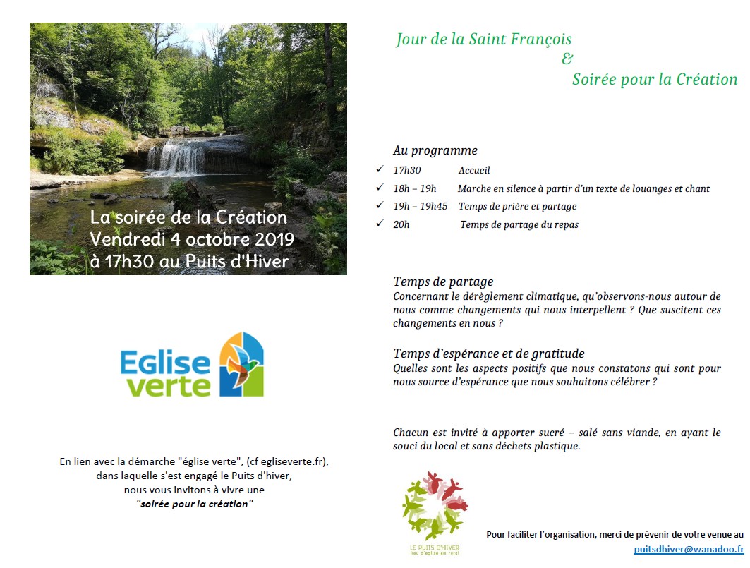 soirée pour la création