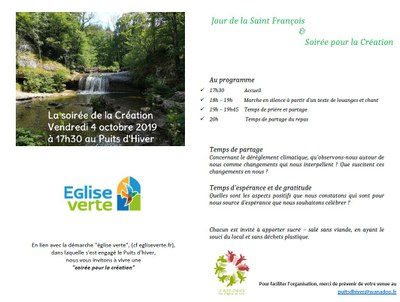 soirée pour la création