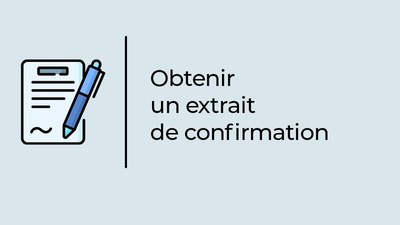 extrait de confirmation
