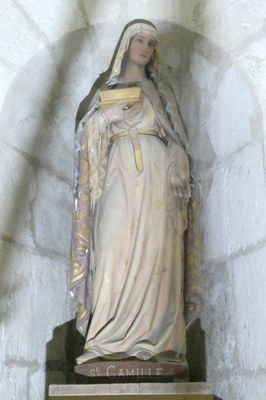 crypte, statue de sainte Camille 