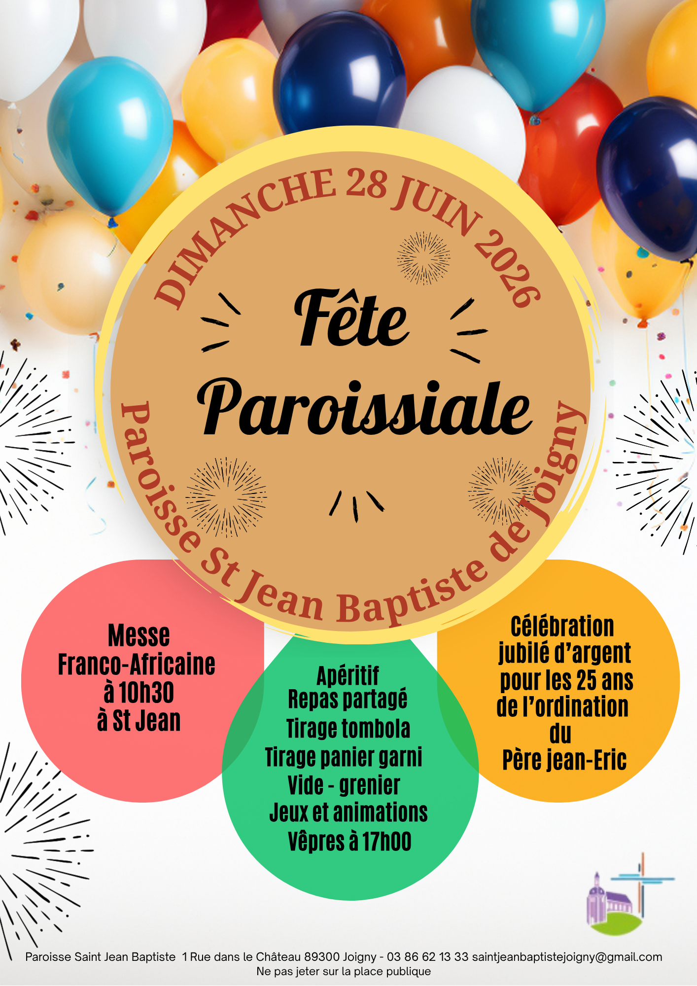 Affiche Fête paroissiale 28 juin 2026