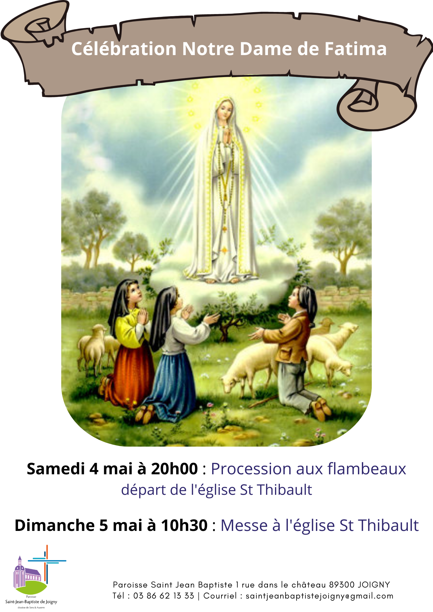 Affiche Notre Dame de Fatima 2024