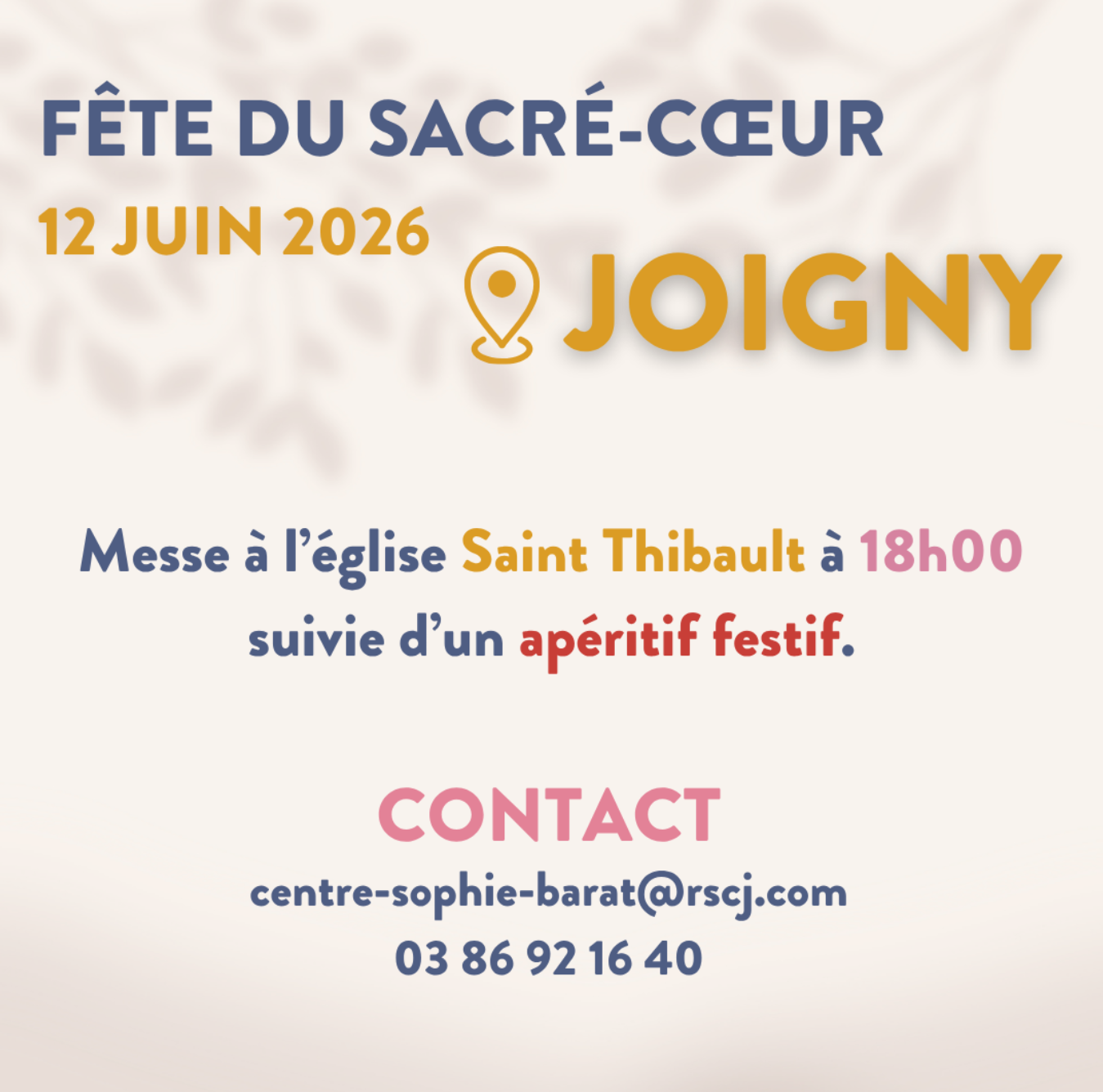 Fête du Sacré Coeur 12.06.2026
