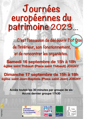 Journée patrimoine 16 et 17.09