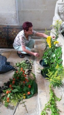 Claudie en plein travail