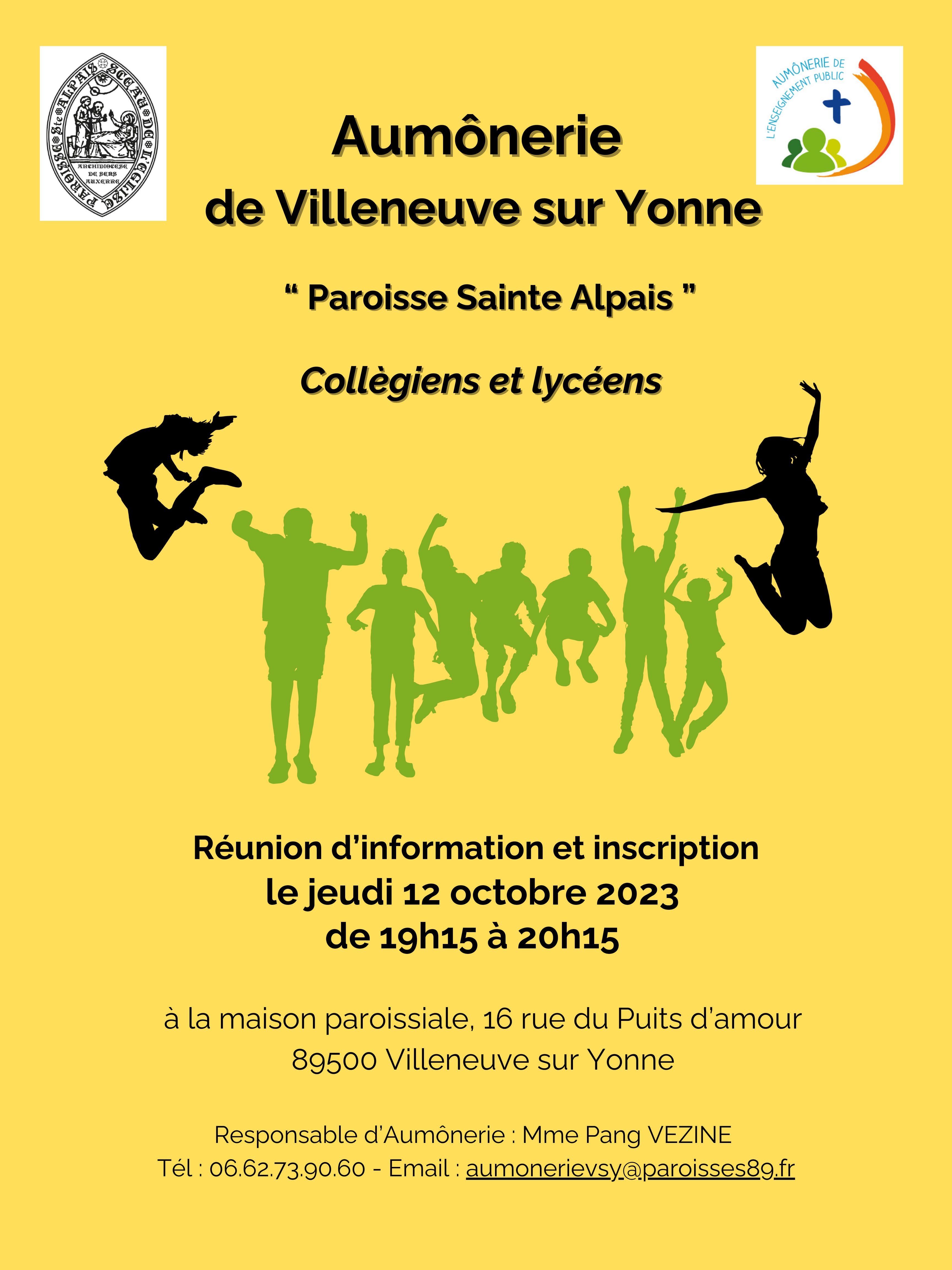 Affiche A4 aumônerie 2023