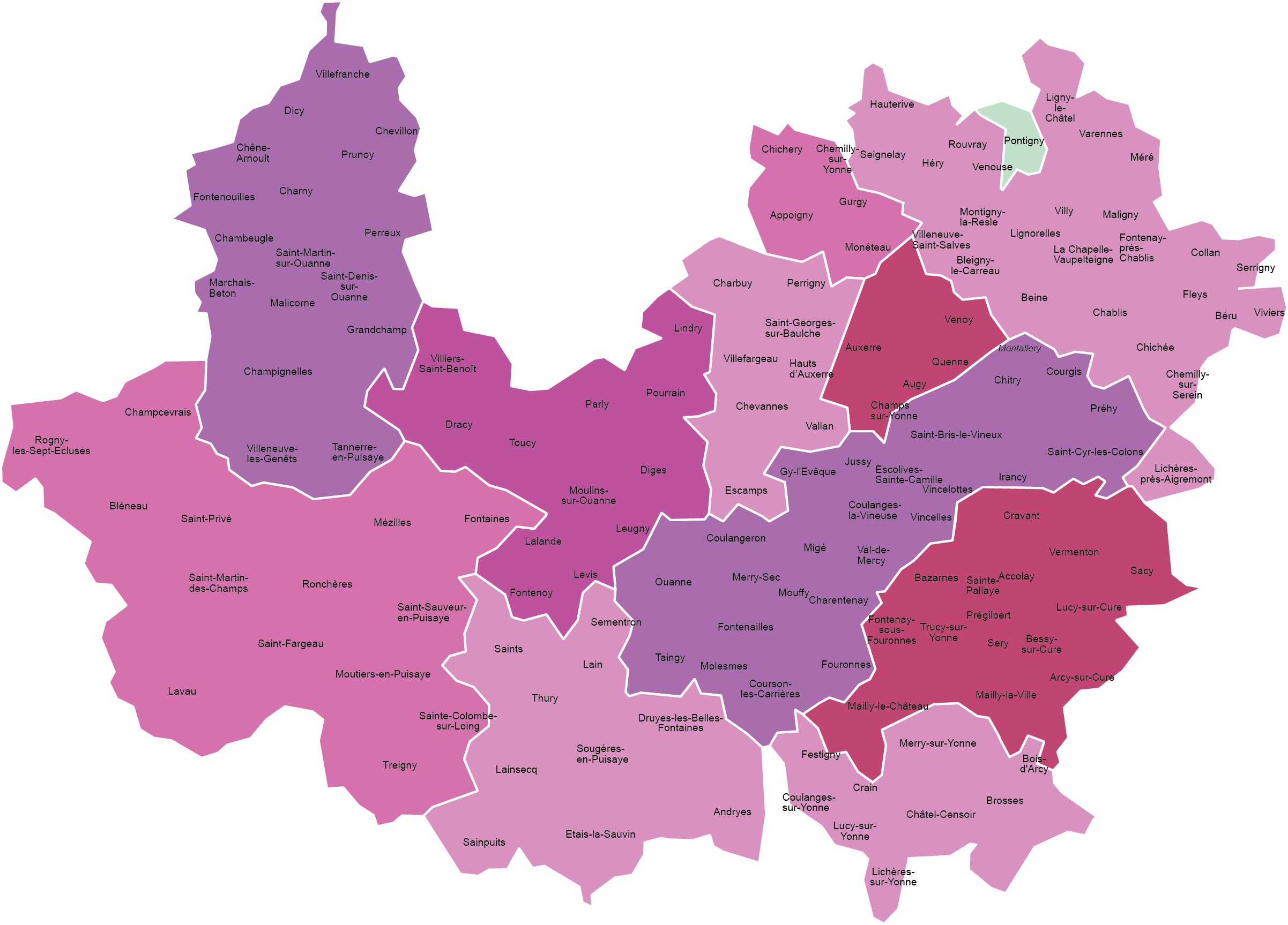 Doyenné de l'Auxerrois-Puisaye (cliquez pour agrandir)